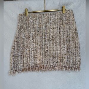 SHEIN Cream Tweed Skirt